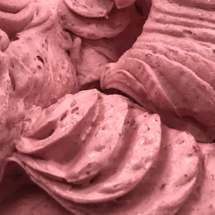 Blood orange ice cream creation