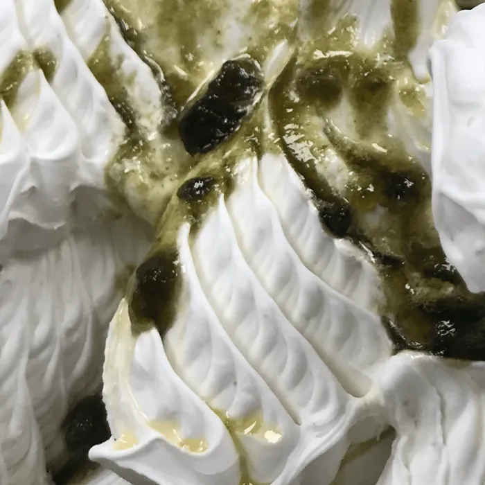 Lime ice cream creation