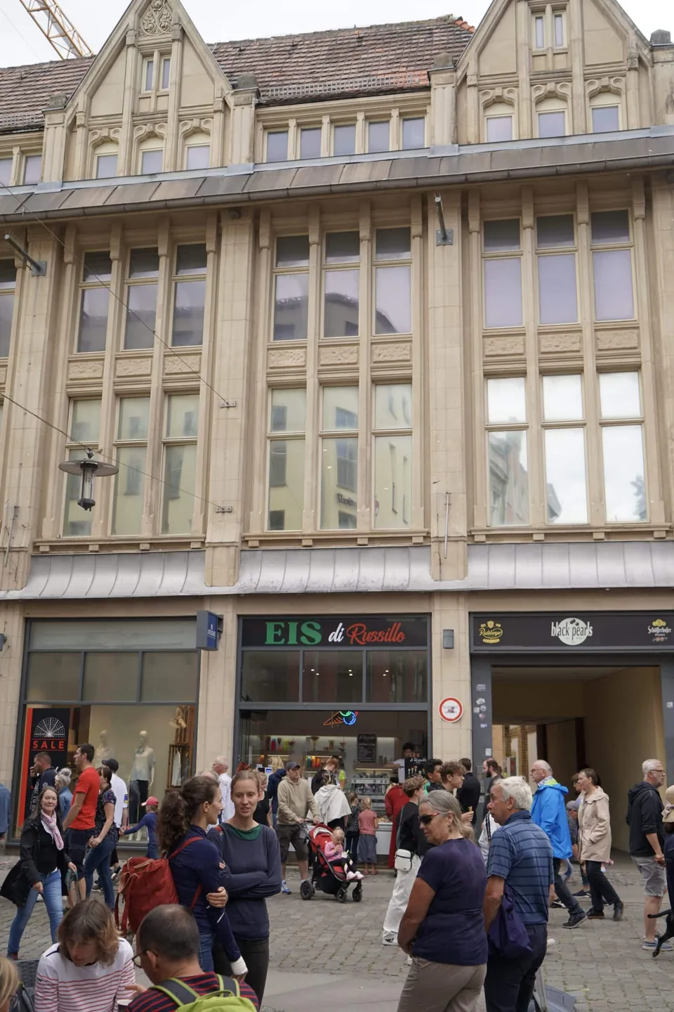 Historische Fassaden an der Ossenreyerstraße in Stralsund